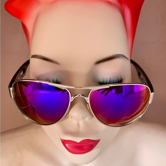 DXTREME Cool AVIATOR Style SUNGLASSES With Iridescent PURPLE Lenses - Picture 4 of 9